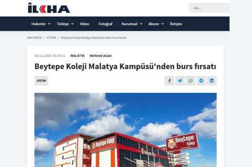 BEYTEPE KOLEJİ İLKHABER GAZETESİ'NDE