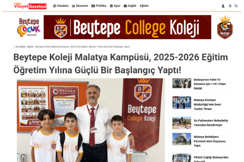 Beytepe Koleji Malatya Kampüsü, 2025-2026 Eğitim Öğretim Yılına Güçlü Bir Başlangıç Yaptı!