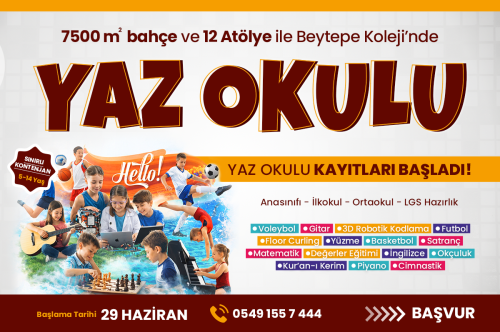 BEYTEPE KOLEJİ'NDE YAZ OKULU BAŞLIYOR