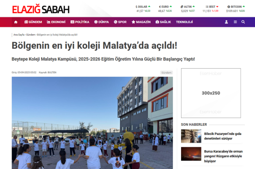 Bölgenin En İyi Koleji Malatya’da Açıldı!