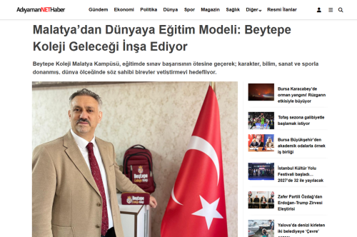 Malatya’dan Dünyaya Eğitim Modeli: Beytepe Koleji Geleceği İnşa Ediyor