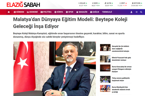 Malatya’dan Dünyaya Eğitim Modeli: Beytepe Koleji Geleceği İnşa Ediyor