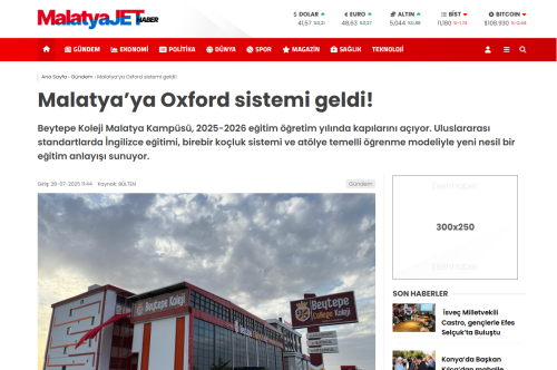 Malatya’ya Oxford sistemi geldi!
