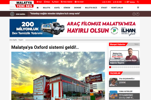Malatya'ya Oxford sistemi geldi!..