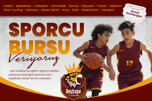 SPORCU BURSU VERİYORUZ